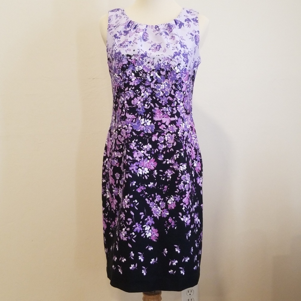 Chetta B Ombre Floral Dress